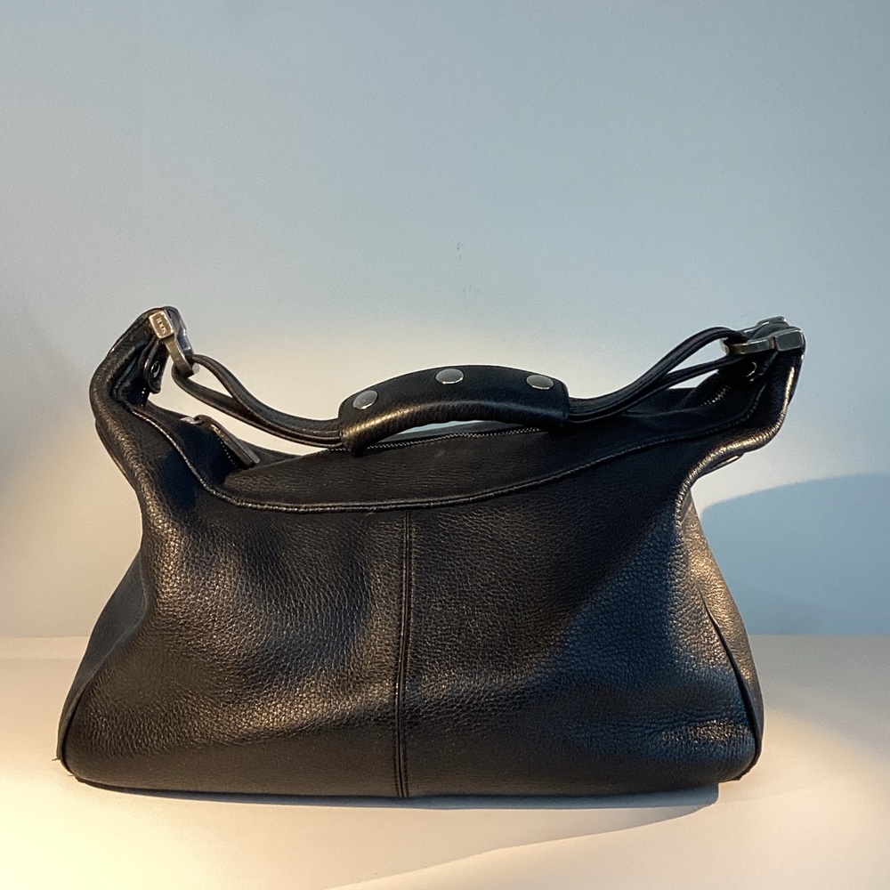 Tods Black Leather Shoulder Bag